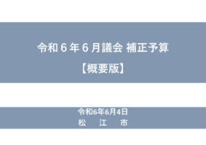 令和6年6月定例会_補正予算の概要のサムネイル